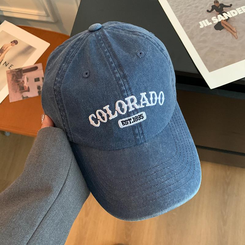 Embroidered Letter Colcrado Wide Brim Baseball Cap For Women Sun Protection