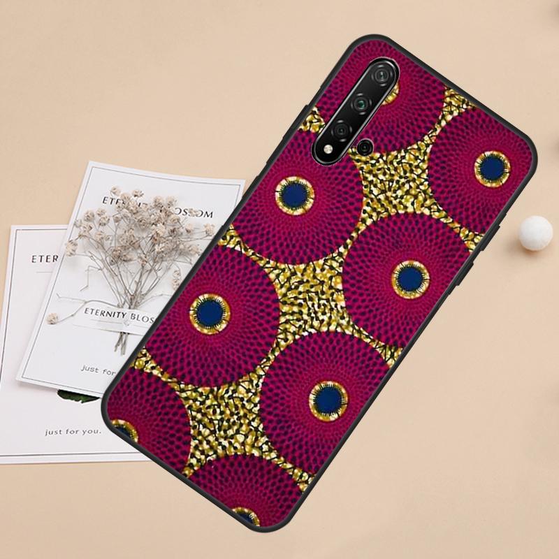 African Wax Fabric For Huawei Nova 3i 7i 8i 11i Y91 Y90 Y61 Y60 Y70 Nova 10 9 SE 11 P20 P40 Lite P30 Pro Case