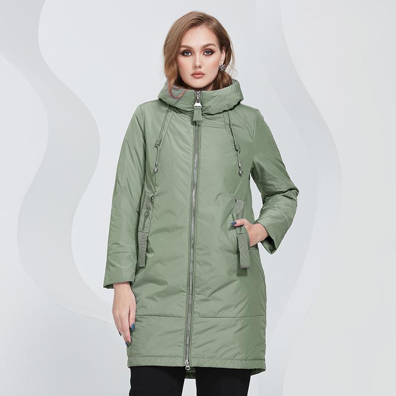 Пальто Астрид, тонкое хлопковое длинное пальто, пальто с капюшоном и молнией с боковым карманом, теплое ветрозащитное повседневное пальто
