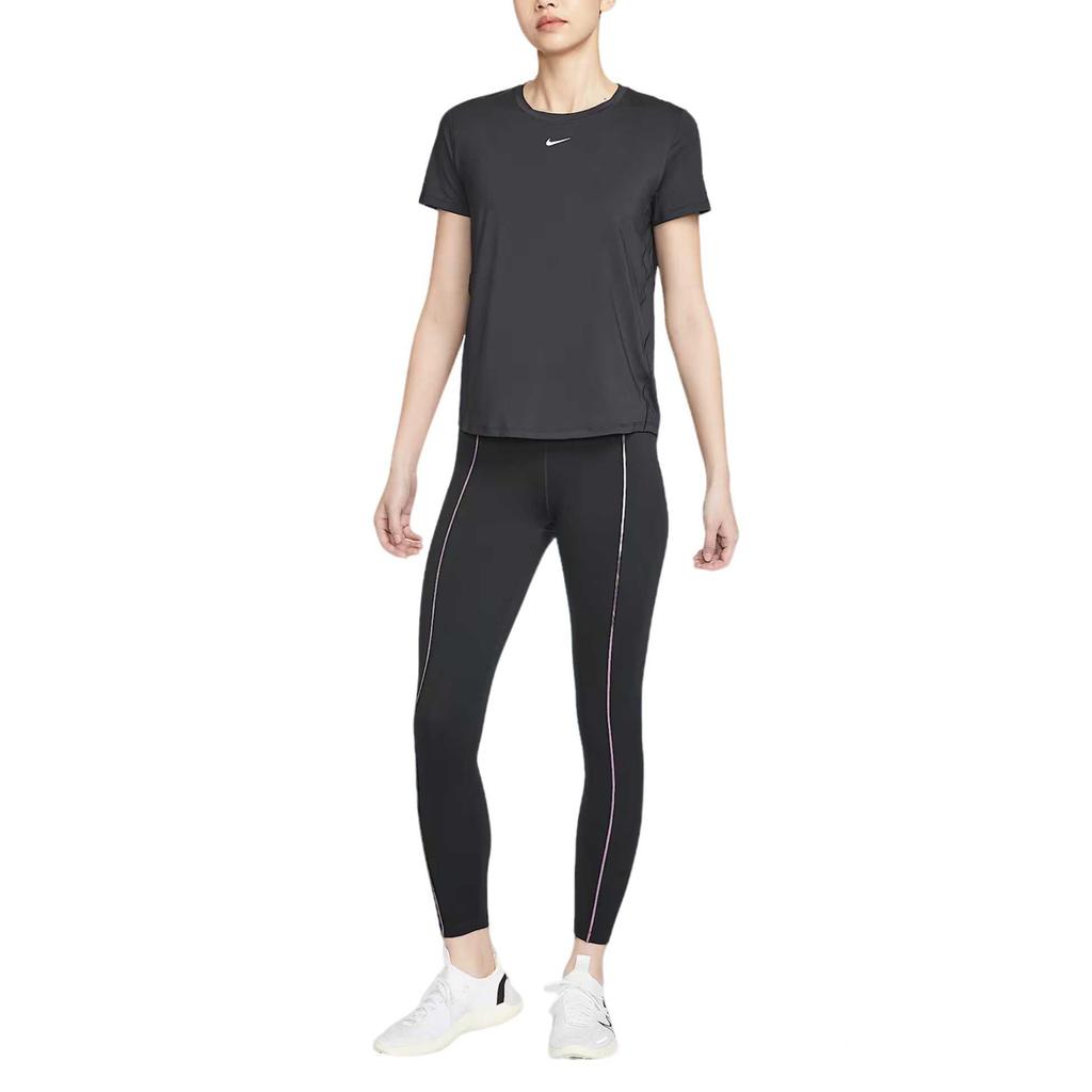 Nike Dri-Fit One Classic Влагоотводящая Быстросохнущая Дышащая Однотонная Футболка Обычного Покроя Женские топы FN2799-013