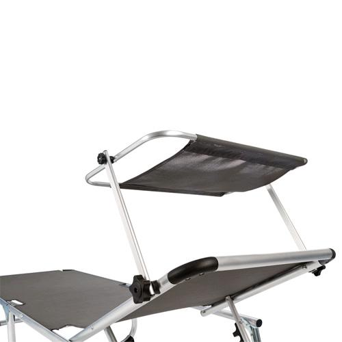 Garden Lounger With Sun Canopy - Adjustable