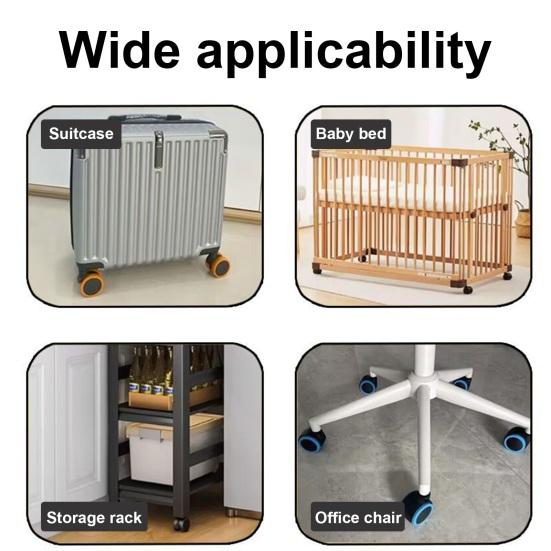 8 Pcs Luggage Caster Cover Thick Reduce Noise Caster Protection Prevent Scratches Non-slip Suitcase Wheel Covers Wear-Resistant Waterproof Wheel