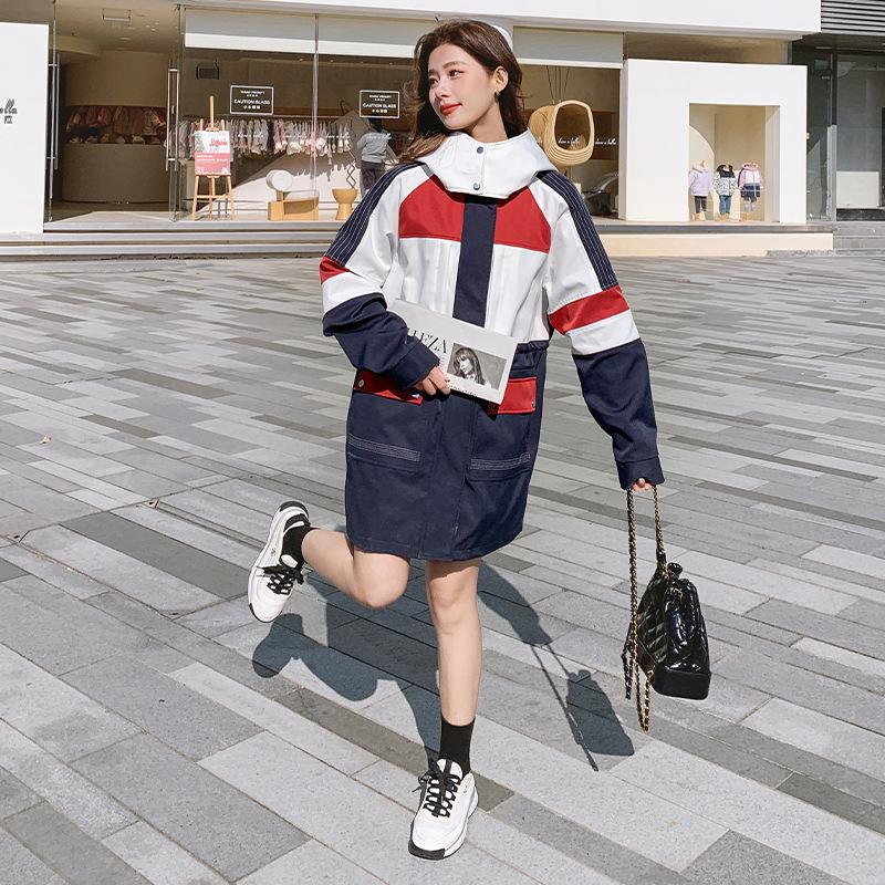 Новая куртка с капюшоном для ранней весны для женщин, свободная, большого размера, повседневная ветровка