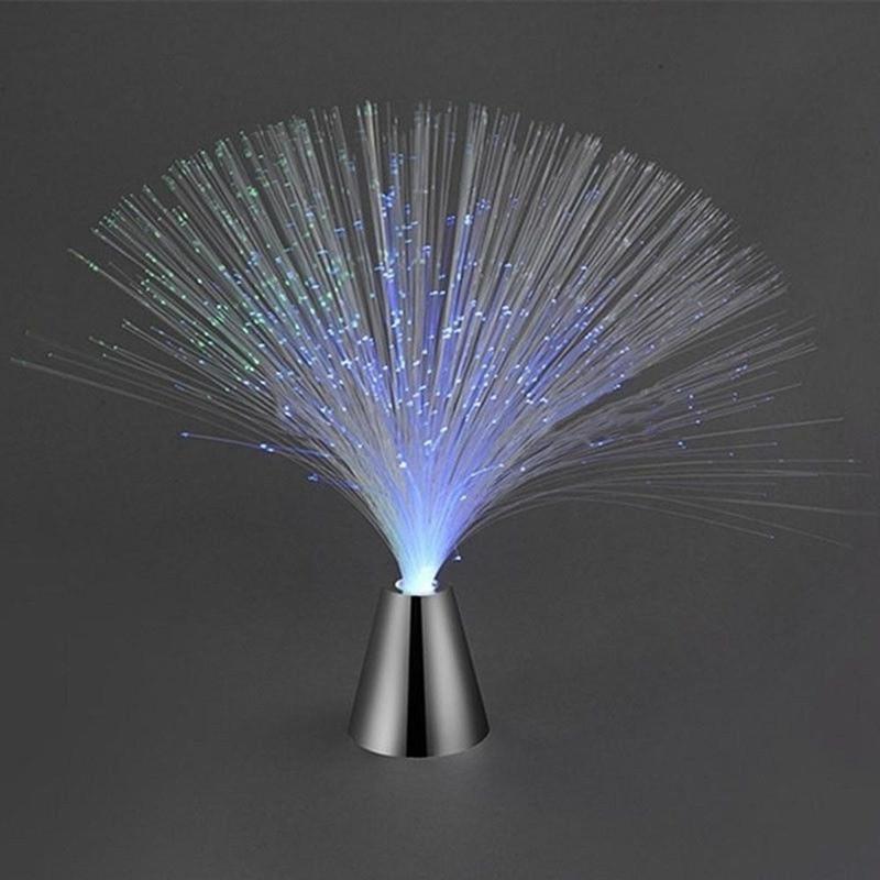 Многоцветный светодиодный оптоволоконный светильник для праздника, Рождества, свадьбы, украшения дома, светодиодный многоцветный меняющийся оптоволоконный фонтан, ночник
