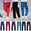 Kids Baby Boys Girls Patchwork Ski Suit Pocket Thicken Warm Trouser Pants