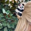 Mid Size Panda Hair Claw Cartoon Acetate Hair Clip Cute Animal Shark Clip  Daily