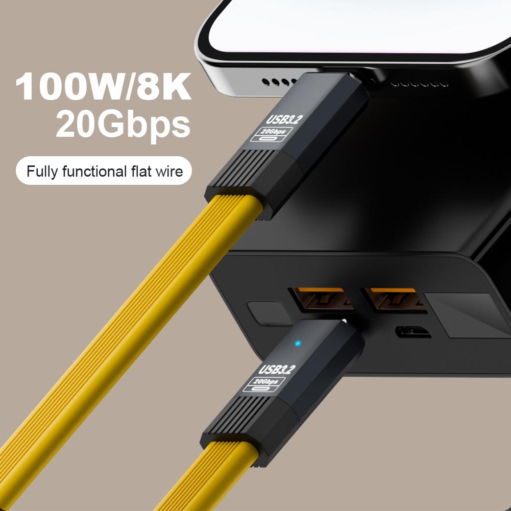 Кабель Type C - USB C PD 100 Вт для быстрой зарядки 20 Гбит/с, кабель USB Type C для iPhone 15 MacBook MateBook Samsung S21