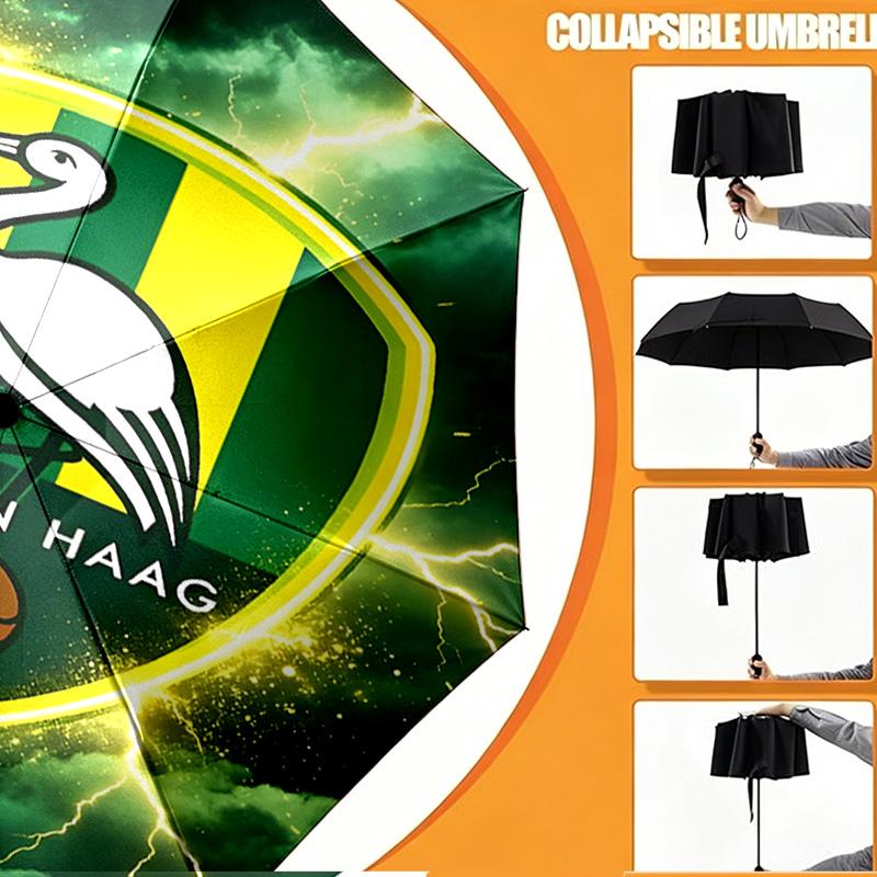 ADO Den Haag Print Umbrella Automatic Opening/ Closing - Portable Foldable Design - Daily use for Travel/Outdoor - Gift for Birthday