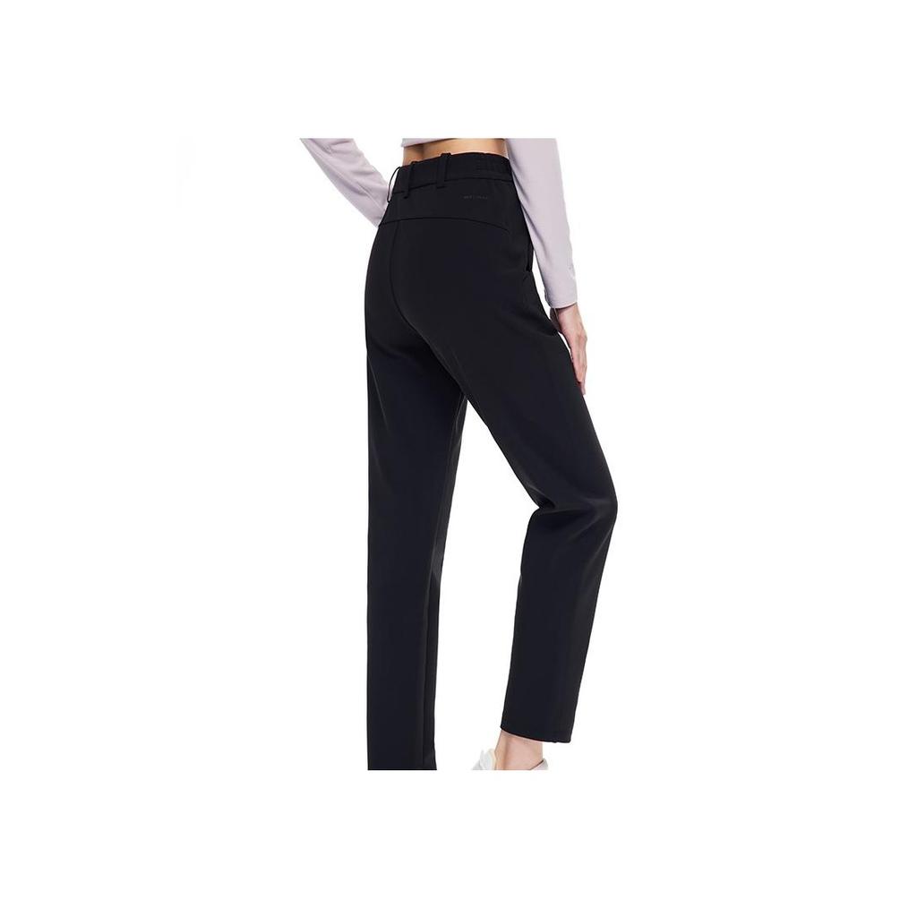 Anta Champion Серия Всепогодная Удобные Повседневные С высокой талией Простые Прямые Флисовые Вязаные Спортивные брюки Женские низы Базовый-Черный 162440306-3