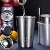 304 нержавеющая сталь быстрозамороженный пивной стакан для воды однослойный стакан для холодных напитков металлический стакан удобный стакан