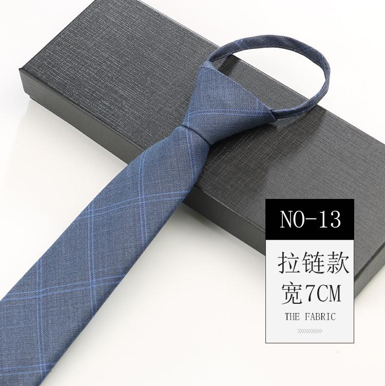 Галстук из хлопка мужской британский ретро клетчатый костюм джентльмена свадебный без узла на молнии узкий галстук