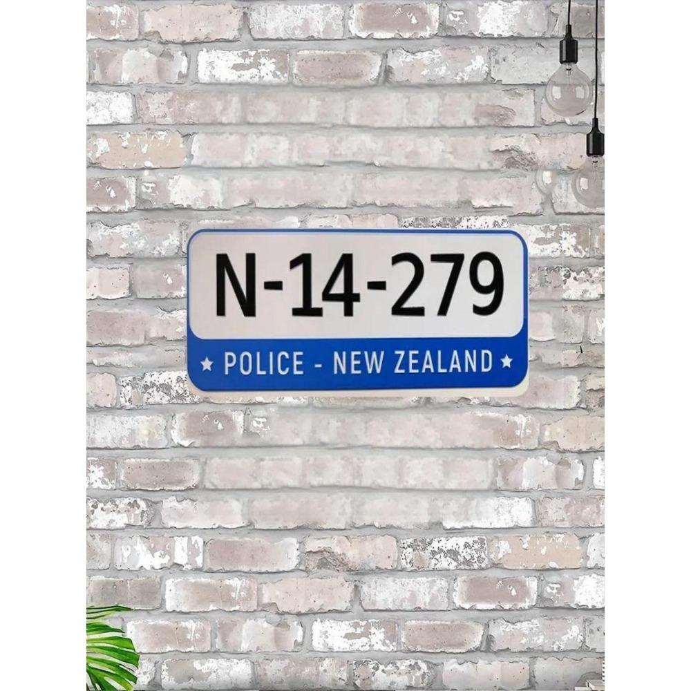 U.S. License Plate, U.S. Car License Plate, Metal, 15x30 Cm.