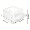 50 Pcs Clear Plastic Hinged Take Out Containers Disposable Clamshell Food Cake Containers with Lids for Dessert, Cakes, Cookies, Salads, Pasta