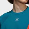 Adidas Оригинальный трилистник с цветными блоками и логотипом с принтом с круглым вырезом, мужские топы, желтый HB6857