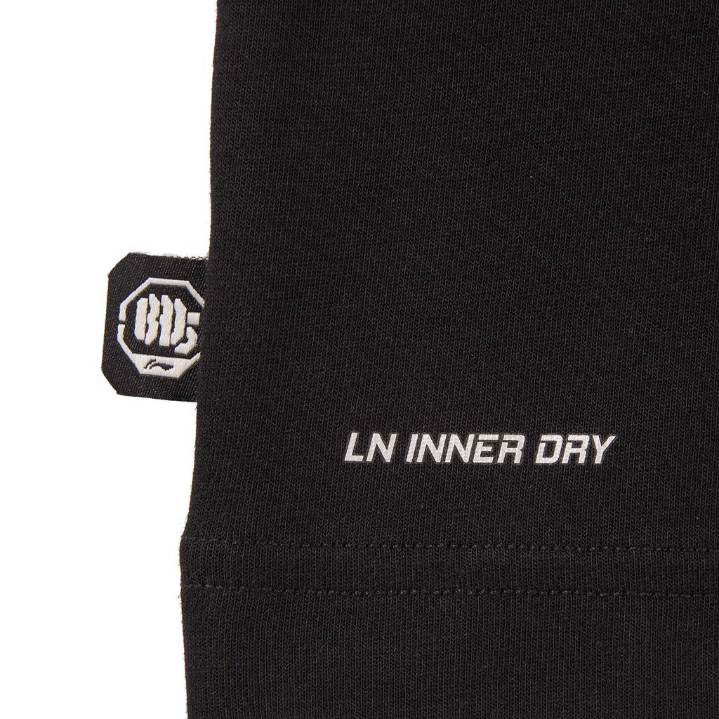 Li Ning × Badfive Чемпионат по баскетболу Повседневный Универсальный Принт с логотипом Спортивный Фитнес Быстросохнущий Отводящий влагу Майка Мужские топы Черный AVSW117-1