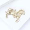 4-Color Alloy Running Horse Brooch Pins Fashion Exquisite Zodiac Horse Badge Women Kid'S Clothes Backpack Brooches New Year Gift