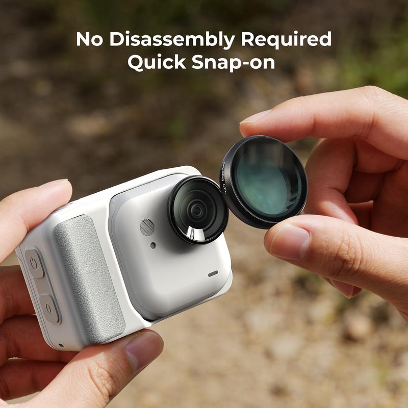 SmallRig Filter Kit for Insta360 GO Ultra with ND8 / CPL Filter Silicone Lens Cover Snap-on design Enables Attachment -5862
