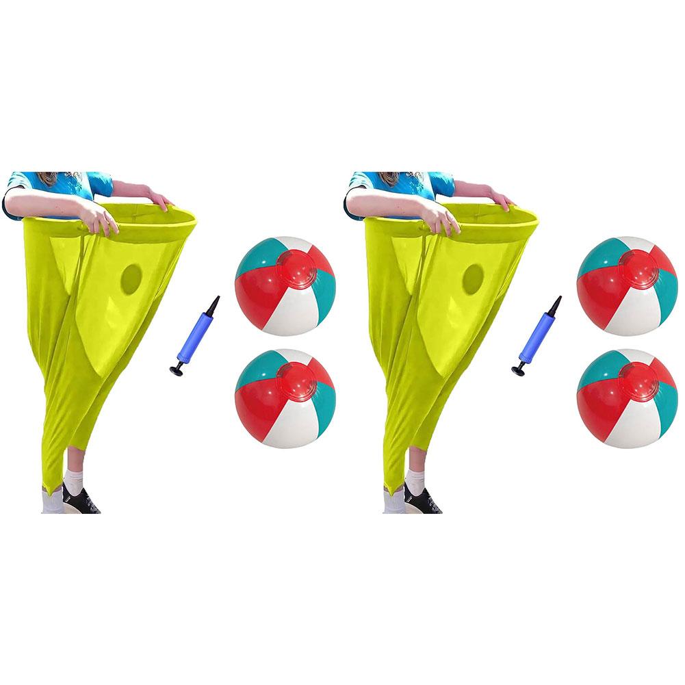 Набор для игры во дворе «Бабушкины трусы» с 2 прыгучими мячами и 1 воздушным насосом, игра для семейного воссоединения на поле, игрушки для метания для детей и взрослых