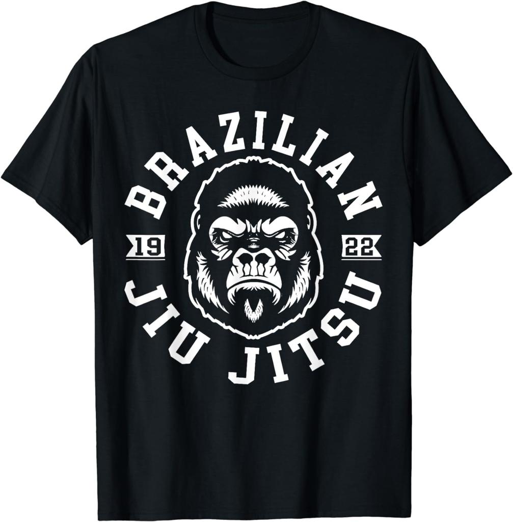 НОВАЯ ОГРАНИЧЕННАЯ ВИНТАЖНАЯ Футболка Бразильского Джиу-Джитсу (BJJ) с Гориллой