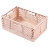 Storage Crate Box Collapsible Large Capacity    Sturdy Practical Collapsible Plastic Storage Crate Box for Cosmetic