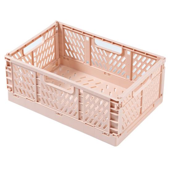  Storage Crate Box Collapsible Large Capacity    Sturdy Practical Collapsible Plastic Storage Crate Box for Cosmetic