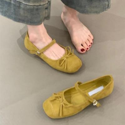 Нежные туфли Мэри Джейн, темпераментные, элегантные, с бантом, с мелким вырезом, на внутренней платформе
