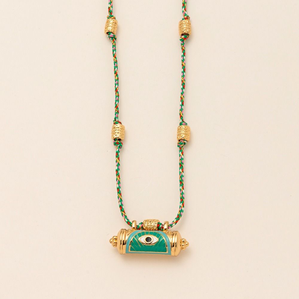 Devil's Eye Metal Chain Necklace Weave Punk Gothic Necklace Devil's Eye Necklace Women Party
