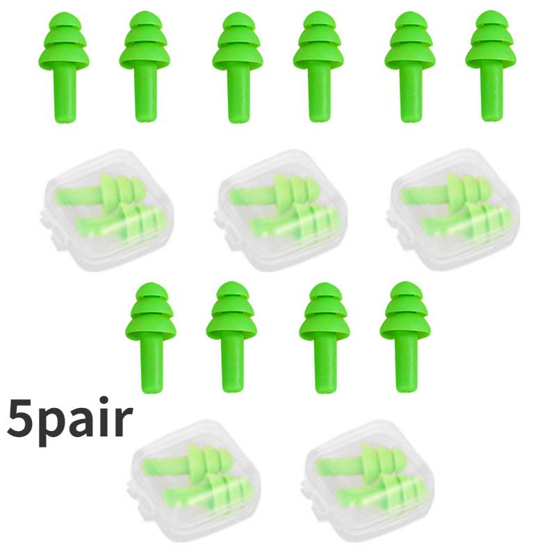 10 пар силиконовых берушей для снижения шума, комфортные беруши, мягкие водонепроницаемые беруши для плавания, водонепроницаемые, изоляционные, с шумоподавлением для сна