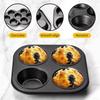 2Pcs Carbon Steel Muffin Baking Pan Non-Stick Cake Mold Pancake Pan Mold  Party Cake Make