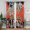Blackout Curtains for Living Room M-MetallicaS Window Curtain for Room 2 Panel Partition Halloween Decoration Kitchen Elegant