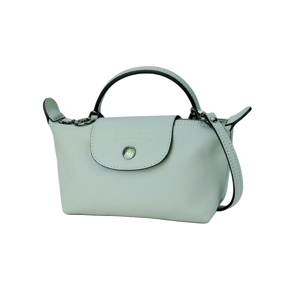 Longchamp Le Pliage Xtra Embossed Logo Detachable Adjustable Shoulder Strap Leather Mini Shoulder Crossbody Bag Women handbags Moss-Green 34205987M07