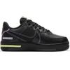 Nike Air Force 1 Low React Black Violet Star Barely Volt GS Sneakers CD6960-001