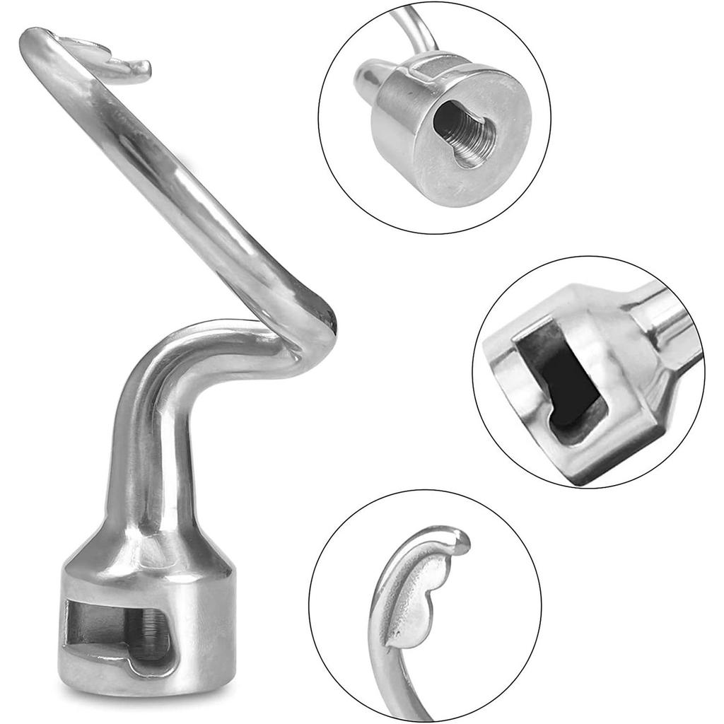 Mixer Dough Hook Stainless Steel Dough Hook Stand Mixer Accessories Dough Hook Replacement Stainless Steel Material