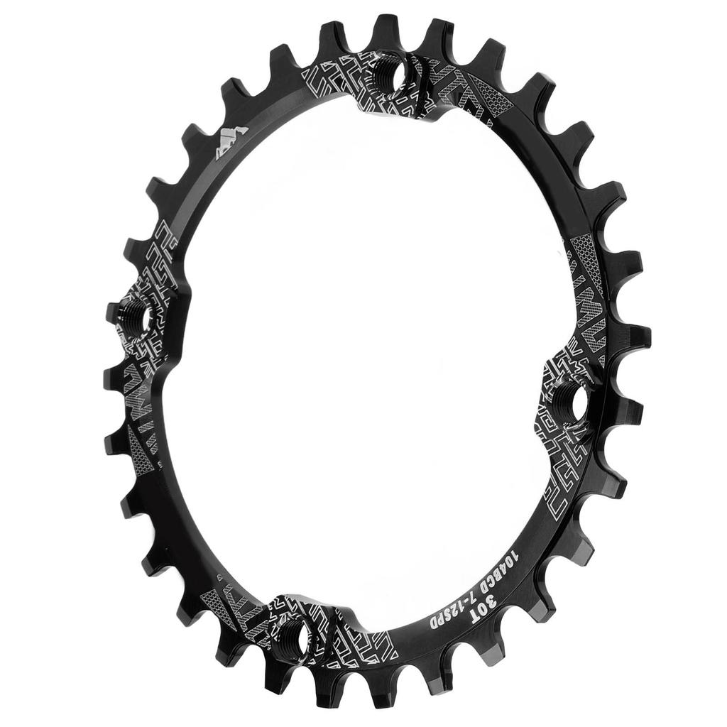 104BCD Single Speed Chainring Aluminum Alloy 30T Chainring Crank Accessories for Mountain BikeBlack