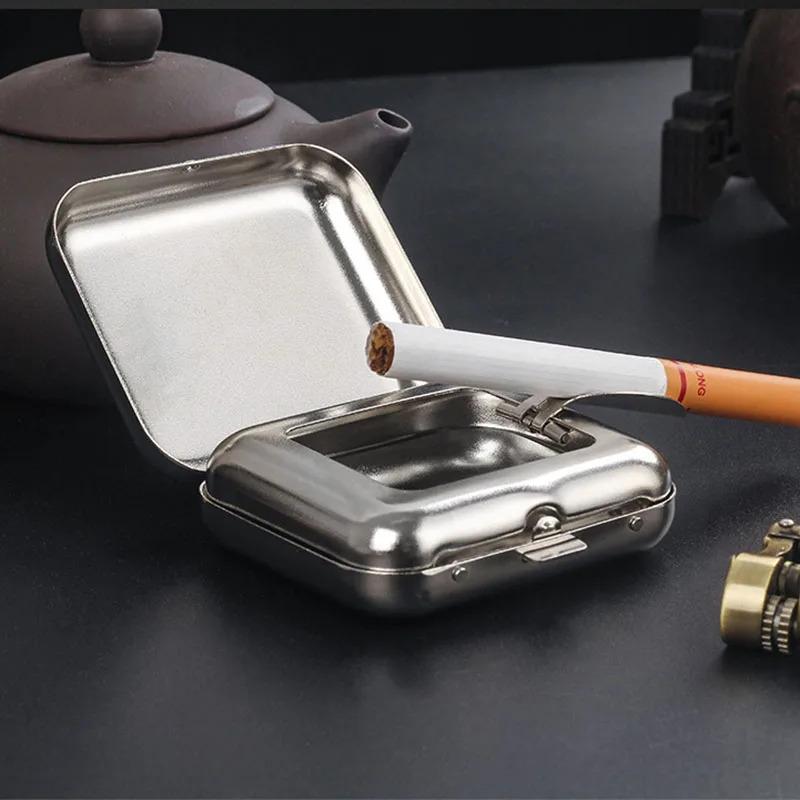 Mini Ashtray for Car and Travel - Pocket Size Leak-Proof Ashtray, Portable Outdoor Cigarette Case Accessory Smoking Accessories