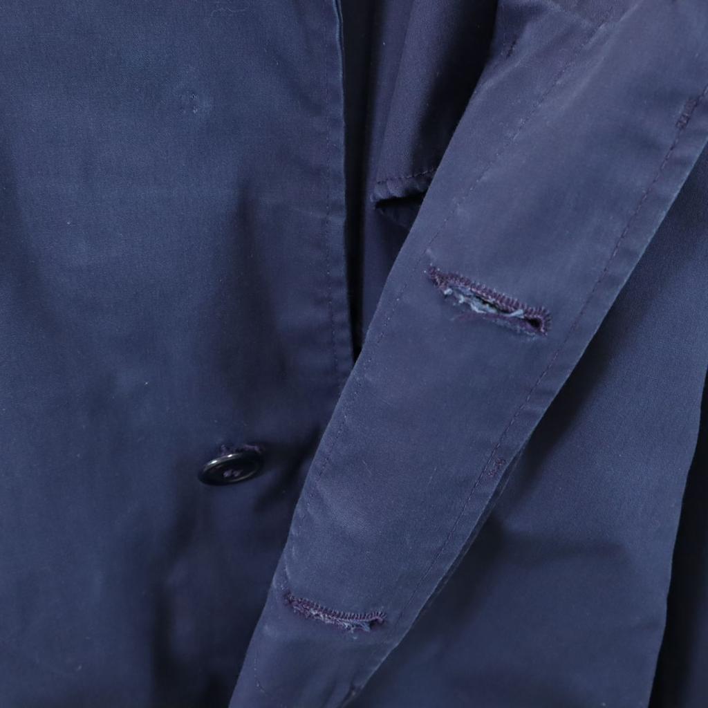 ВИНТАЖНОЕ ПАЛЬТО US ARMY 70-х DLA Всепогодное пальто с воротником из нержавеющей стали 36R Темно-синий Мужское Б/У