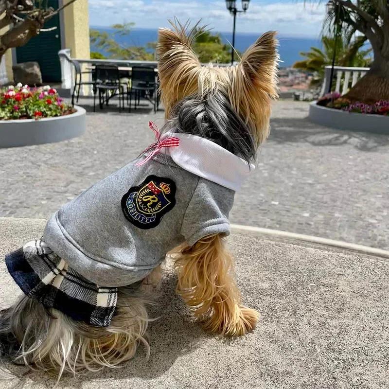 Пара домашних животных униформа одежда для маленьких и средних собак костюм щенка рубашка одежда для собак