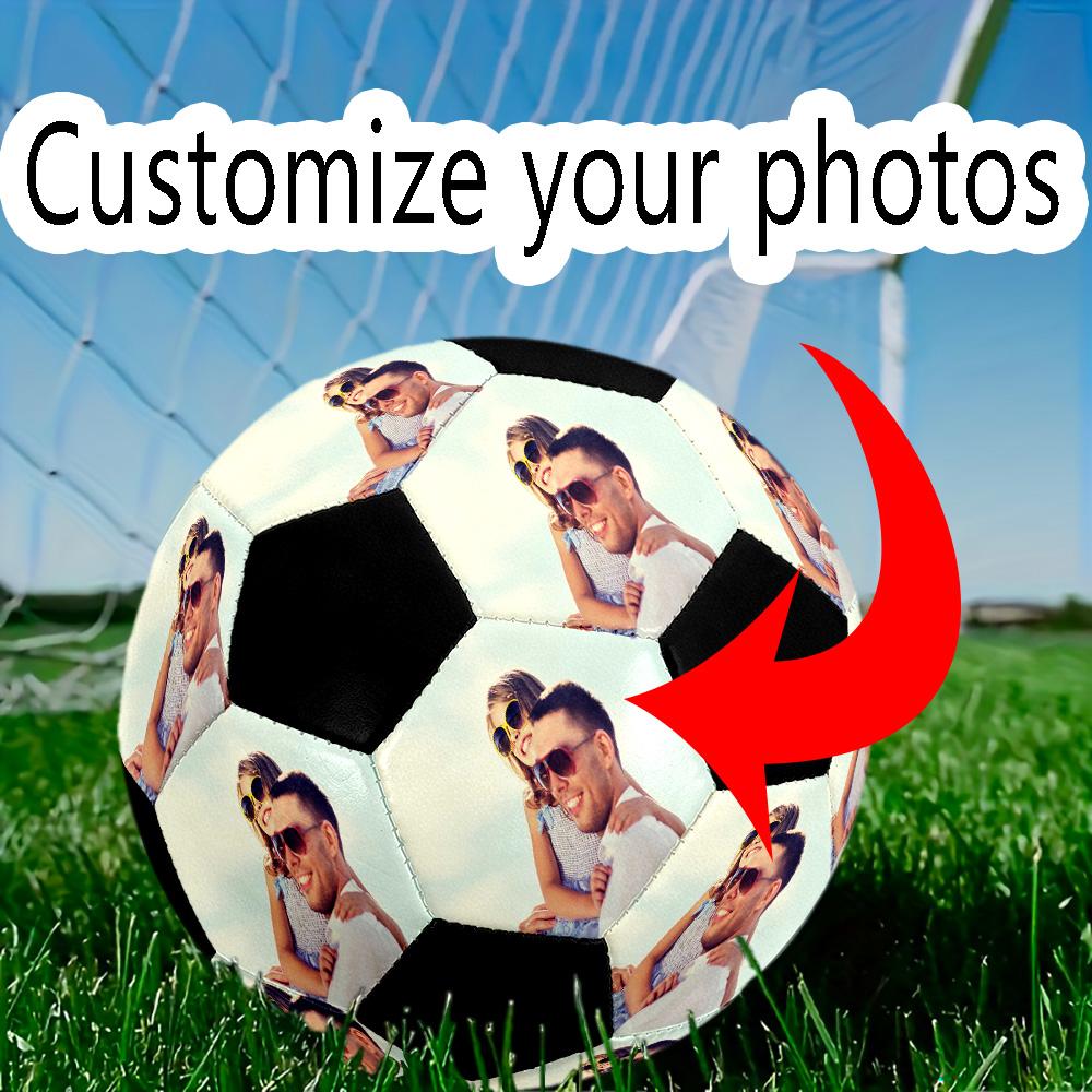 Summer Fun Family. Customize photos Size 5 Soccer Ball Machine-Stitched Indoor/Outdoor Universal Football Personalized Soccer Ball