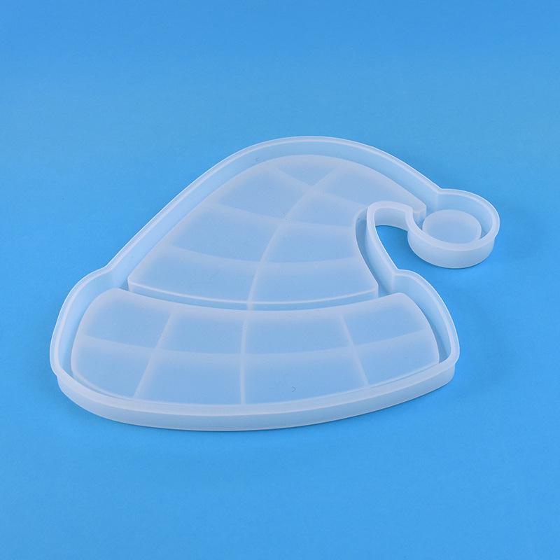 Сделай сам Кристальная Эпоксидная Форма Смола Поднос Шапка Санты Десертная Тарелка Силиконовая Форма