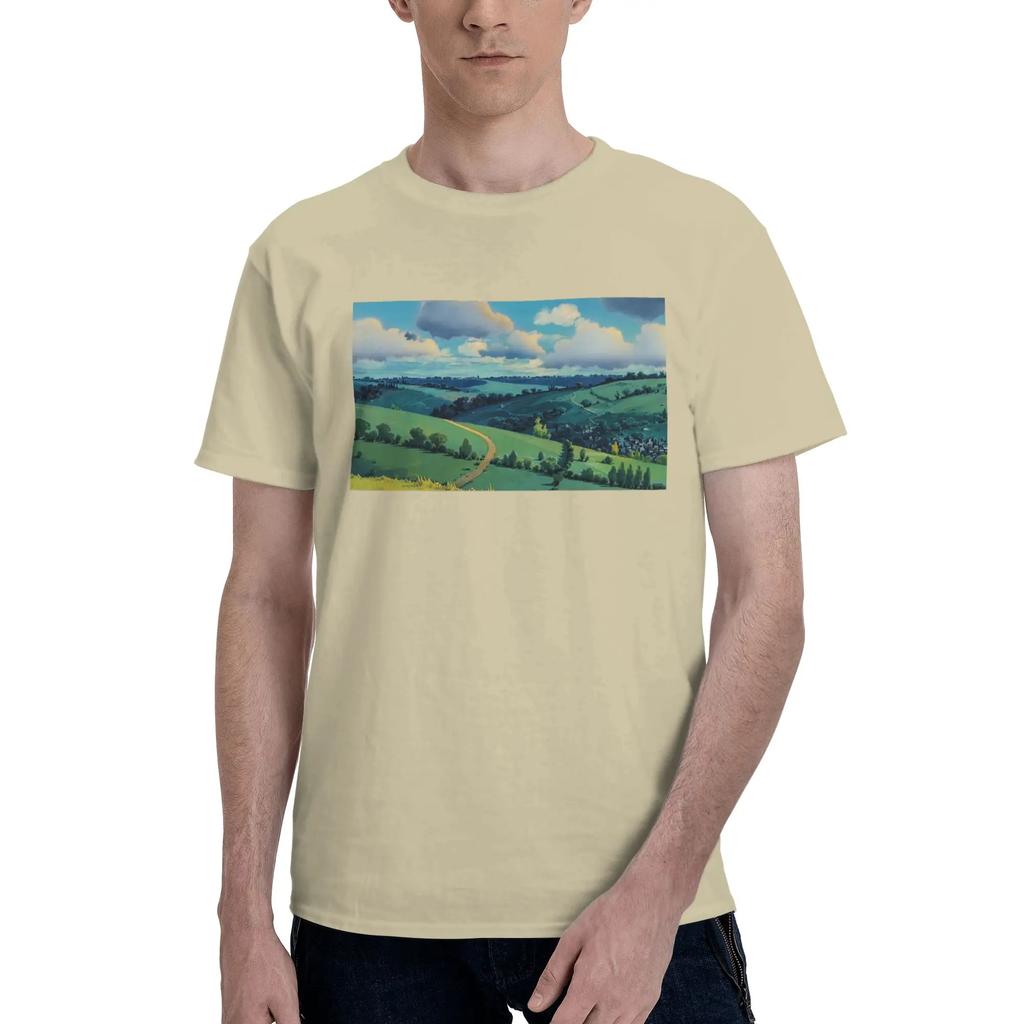 Laputa castle in the sky Men TShirt Plus Size T Shirts Mens ONeck Cotton Tees Short Summer Male
