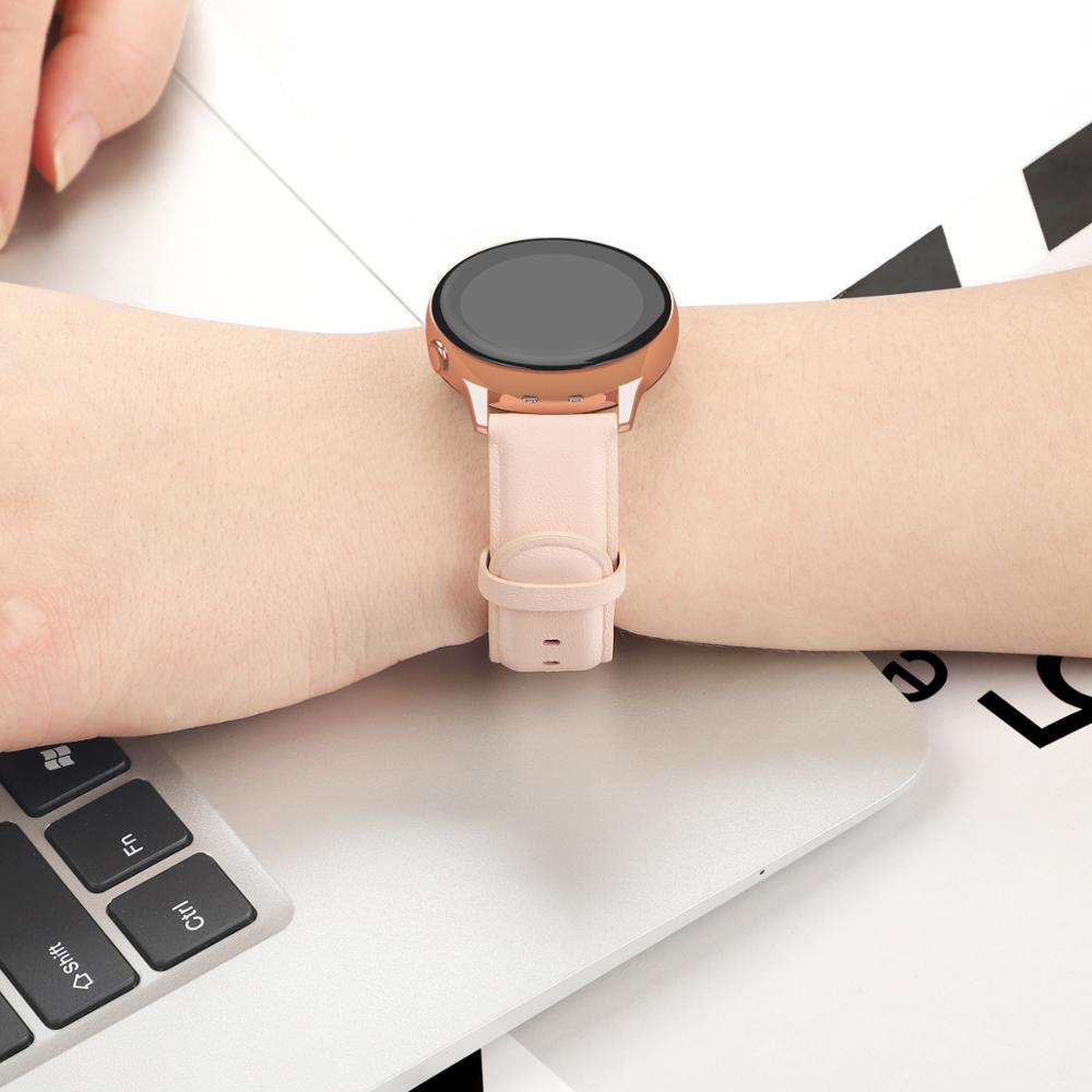 Кожаный ремешок для Samsung Active 2 44мм 40мм SM-R820 R830 Galaxy Watch 46мм 42мм Active2 Gear S3 Браслет Ремешок для часов