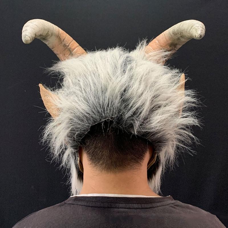 Страшная маска демона рога дьявола латексные маски Хэллоуин фильм косплей украшение