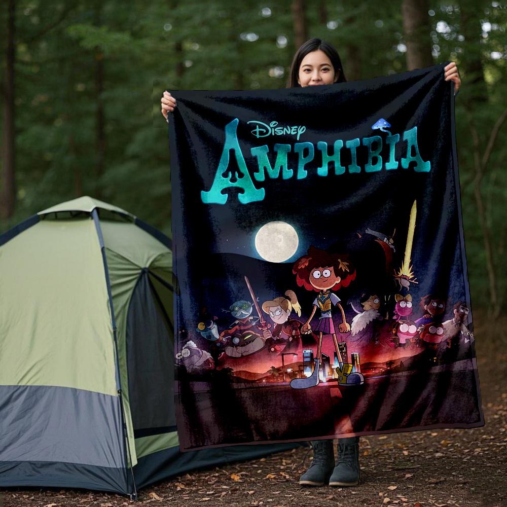 1 шт., Плед с изображением Энн Бунчуй из мультфильма «Амфибия» Disney, Мягкий плед для кровати, дивана, дивана, Идеальный подарок для декора комнаты