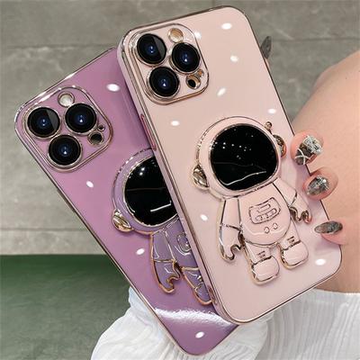 Подходит для iPhone Samsung Huawei Honor Xiaomi Redmi мультфильм астронавт складной кронштейн мягкий чехол для телефона из ТПУ