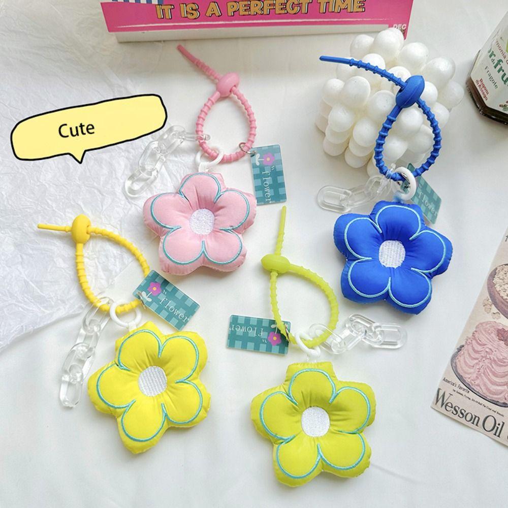 Key Chain Stuffed Sunflower Pendant Jewelry Fabric Flower Bag Pendant Backpack Charms
