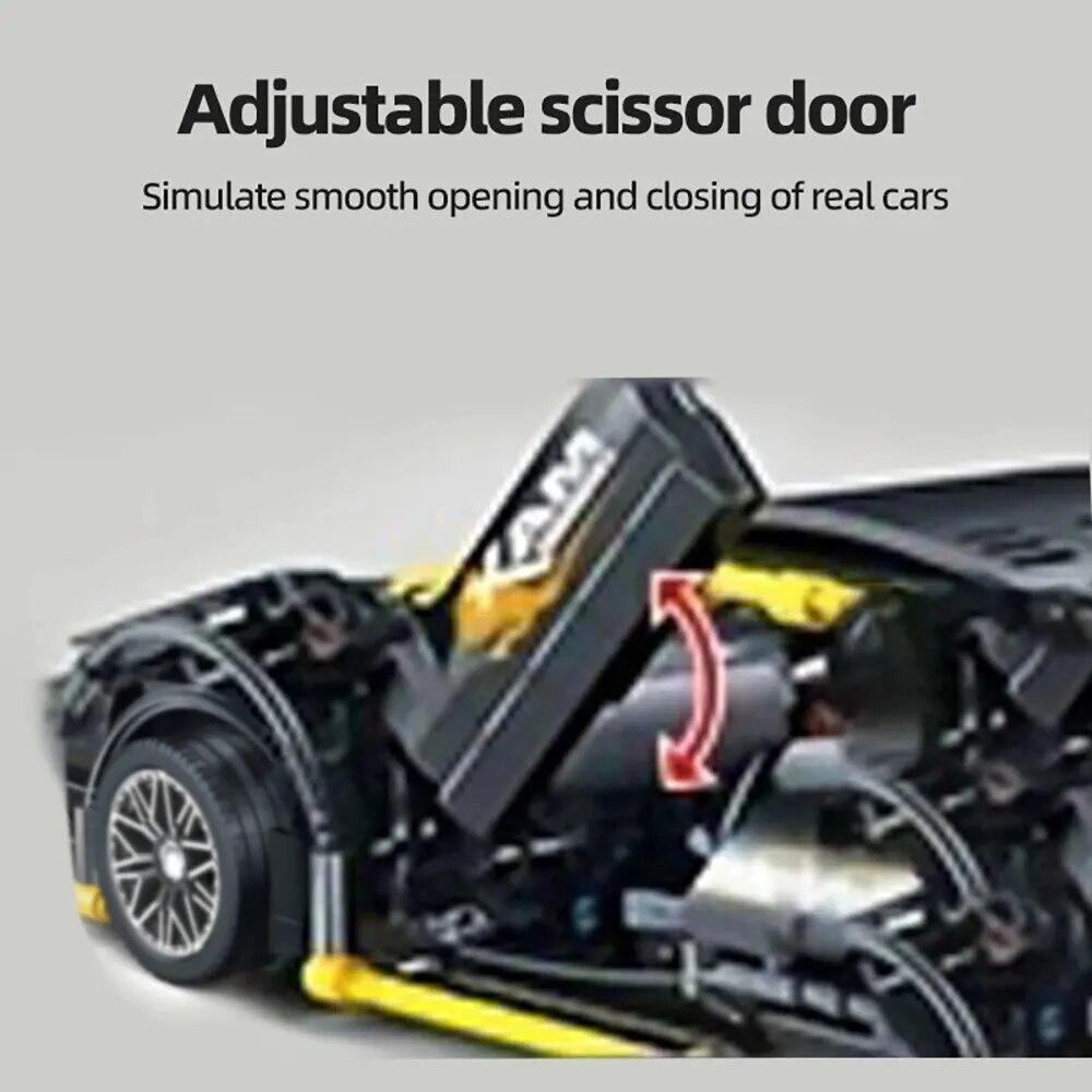 1229 шт., спортивный автомобиль, строительные блоки, игрушки, гоночное здание, крутое украшение, подарки на День Благодарения/Рождество/праздничную вечеринку