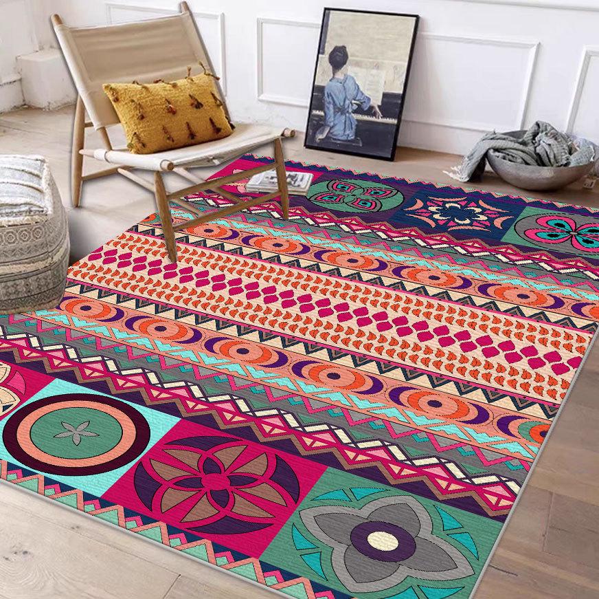 Moroccan Style Carpet: Versatile Floor Mat for Living Room, Bedroom, Coffee Table, Bedside, and Study