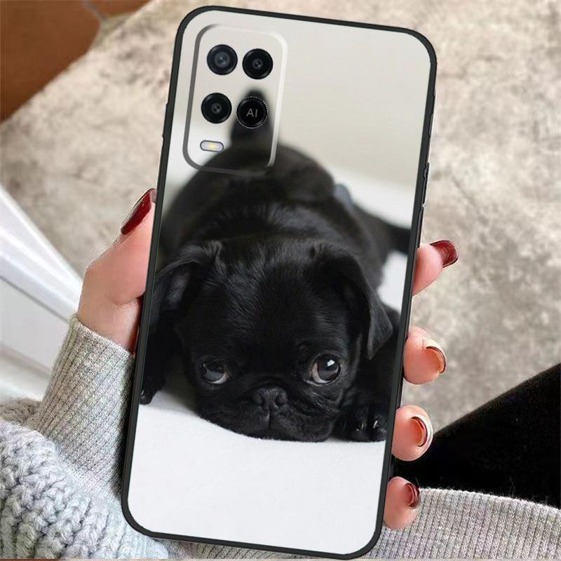 Funny french bulldog Case For OPPO A17 A57 A96 A76 A16 A18 A58 A78 A98 A74 A94 A5 A9 A52 A72 A15 A93 A53 A54 S