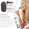 10 шт./компл. портативный набор кистей для макияжа с сумкой для хранения тональная основа рассыпчатая пудра тени для век румяна косметическая кисть для путешествий женские инструменты для макияжа