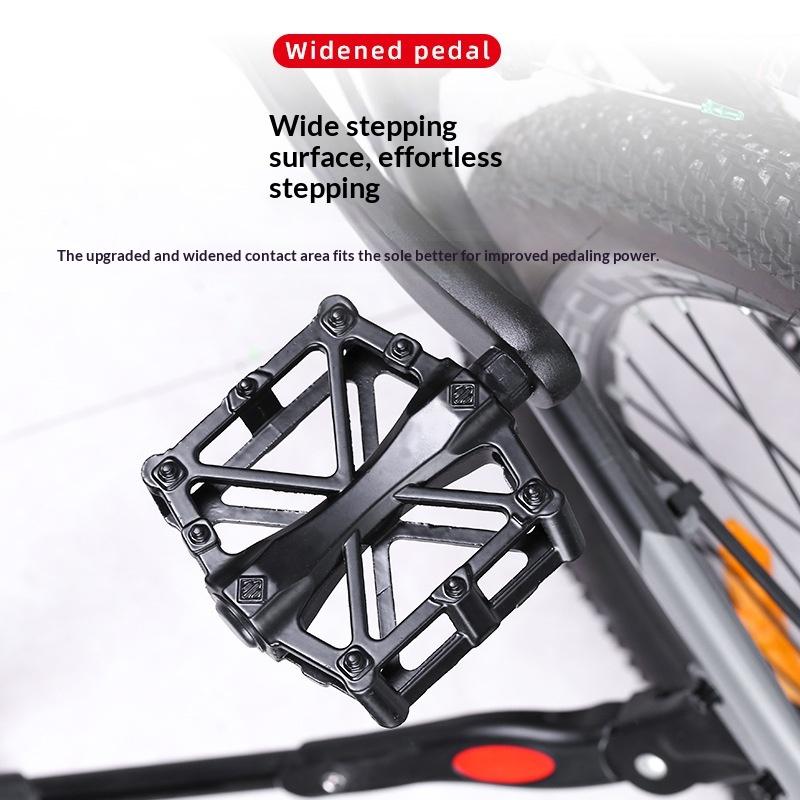1 Pair Double Ball Bicycle Pedals Aluminum Alloy Anti Skid Mountain Bike Pedals Ultra-Light Flat Cycling Treadle Platform